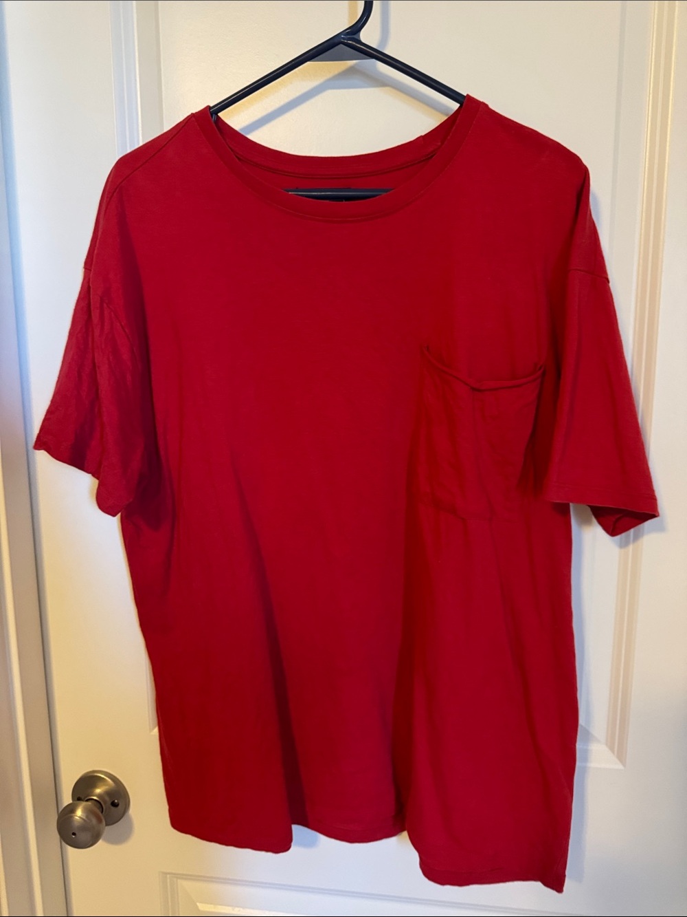 Woman’s Red Pocket T-Shirt - Unbranded